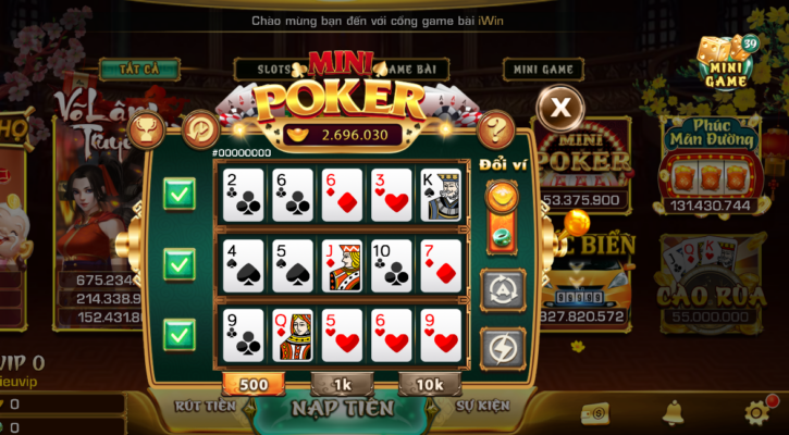 Đánh bài poker trên iWin cực đơn giản bạn đã biết