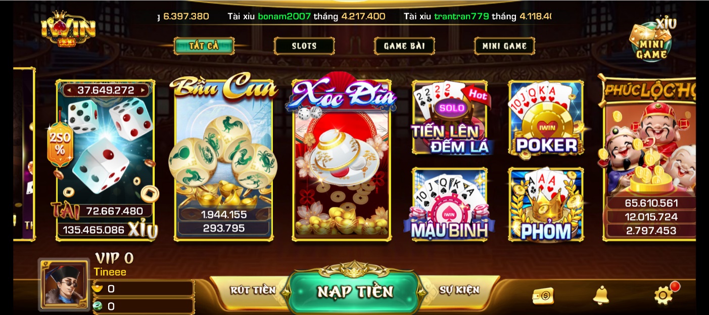 Chơi Game Xóc Đĩa Online Đổi Thưởng - Tải Đăng Ký iWin Club