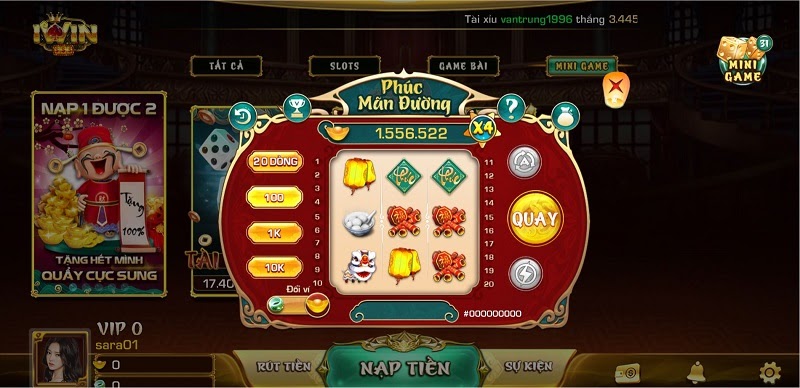 Hướng dẫn chơi mini game Iwin Phúc mãn đường cực hot hiện nay