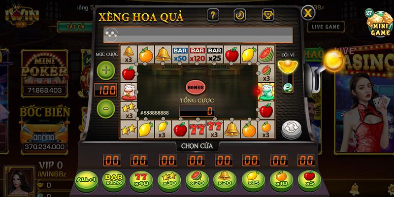 Hướng dẫn cách chơi quay slot xèng hoa quả tại Iwin